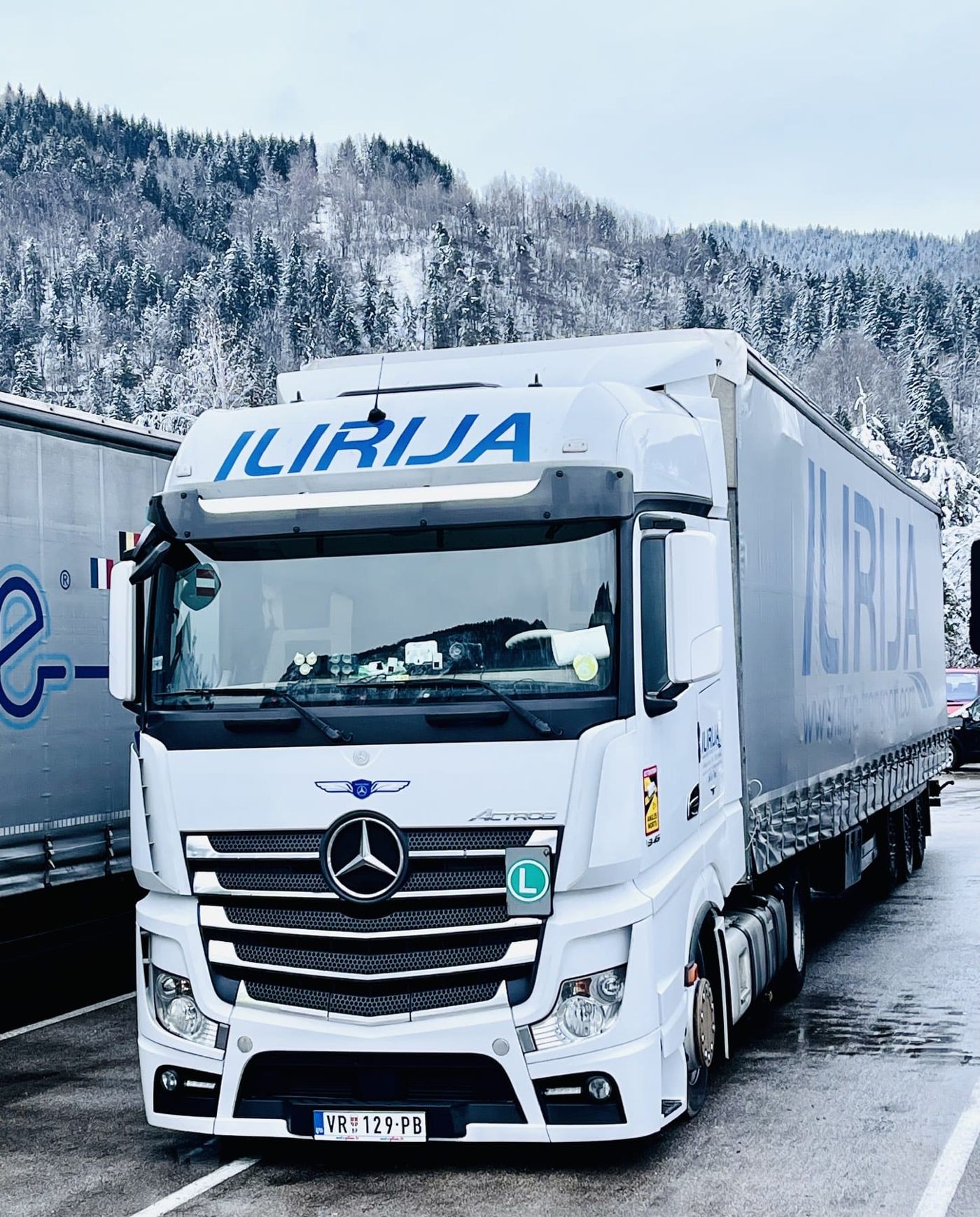 Ilirija trucks in winter